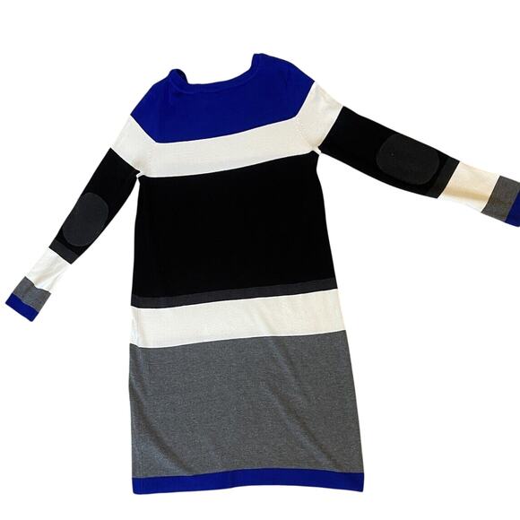 ELIZA J Dress Womens Large Pullover Knit Sweater Color Block Casual Office Work - Picture 2 of 10